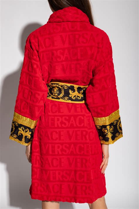 red versace robe|versace personalized robe.